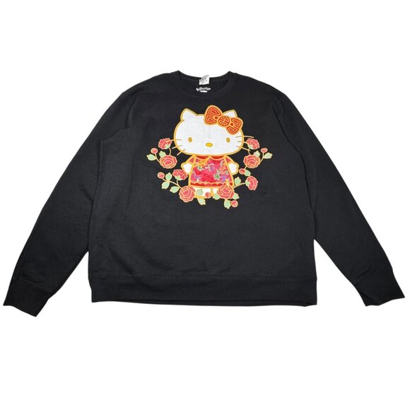 Hello Kitty Graphic Sweatshirt Sz.L Lunar New Year Grunge Streetwear Kawaii Y2K - Picture 1 of 10